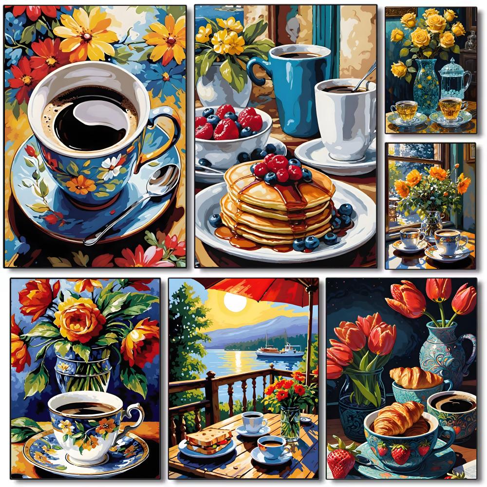 Coffee Tea Poster - Poster mit Kaffeetasse für den Nachmittagstee,