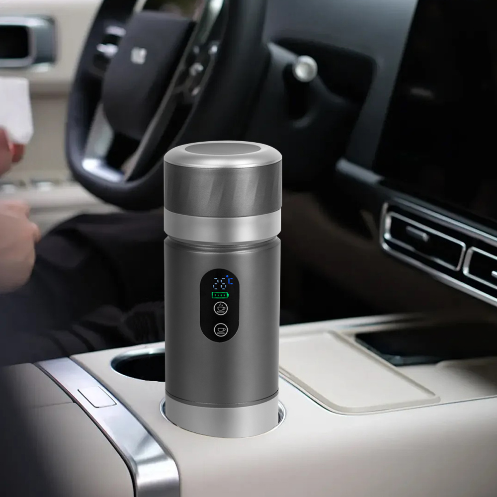 Coffee & Tea Maker Machine - Tragbare Selbsterhitzende Espresso-Kaffeemaschine mit LED-Bildschirm Mini
