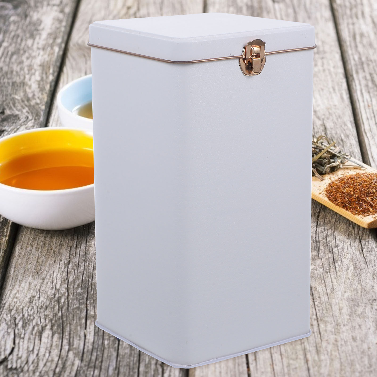 Coffee Tea Bean Leaf - Robuste Aufbewahrungsdose aus Weißblech für Teeblätter