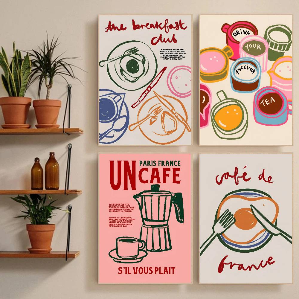 Coffee And Tea Lyrics - Coffee Shop Nachmittagstee Croissant Bunte Kaffeetasse