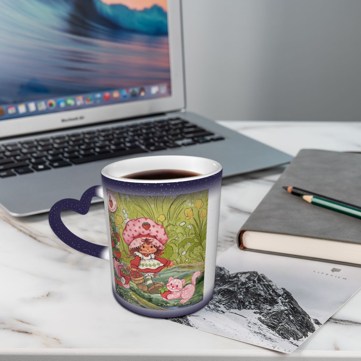 Coffee Tea Like - Tasse mit Erdbeer-Shortcake-Motiv, lustige Keramik-Kaffeetassen, Teetassen,