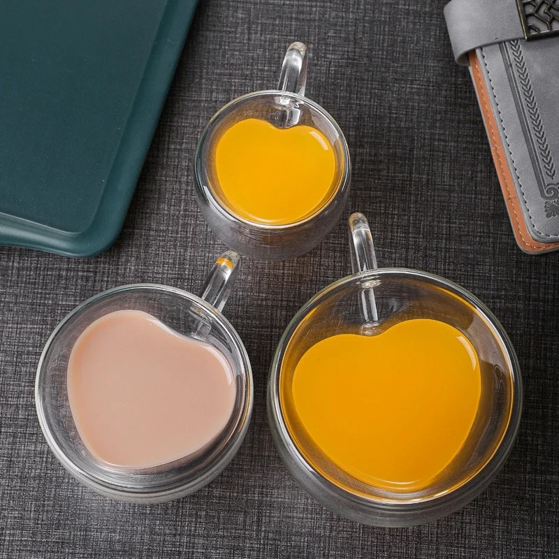 Coffee Tea Vodka - 1 stücke Herz-Förmigen Glas Kaffee Tasse