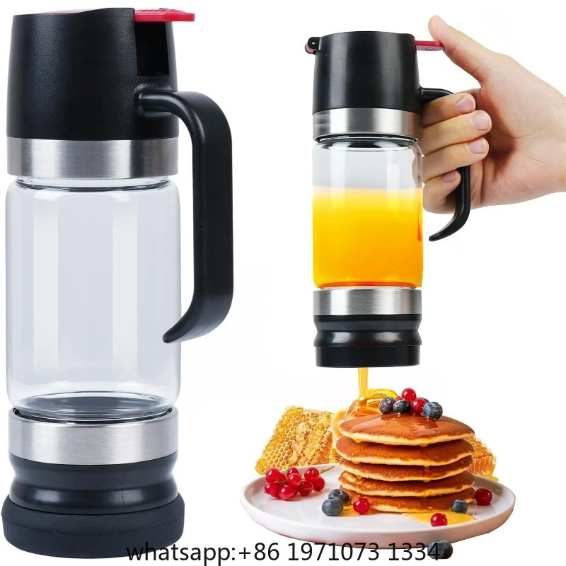 Coffee Or Tea Please - Tropffreier Honigspender mit Ständer, Glas-Honigtopf mit
