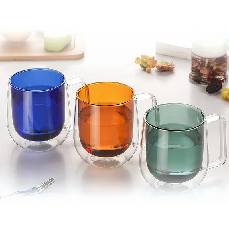 Coffee Tea Vodka - Whisky-Biergläser, mehrfarbiges Weinglas, Teetasse, Kaffeetassen, Cocktailhalterbecher,
