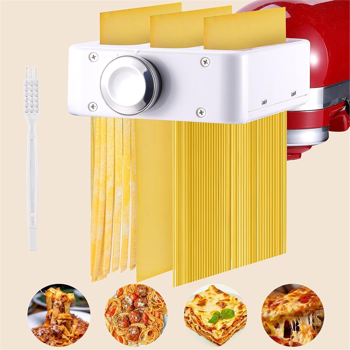 Kitchenaid Mixer Hand Mixer - ABSF 3-in-1 Nudelmaschinen-Aufsatz für KitchenAid Standmixer,