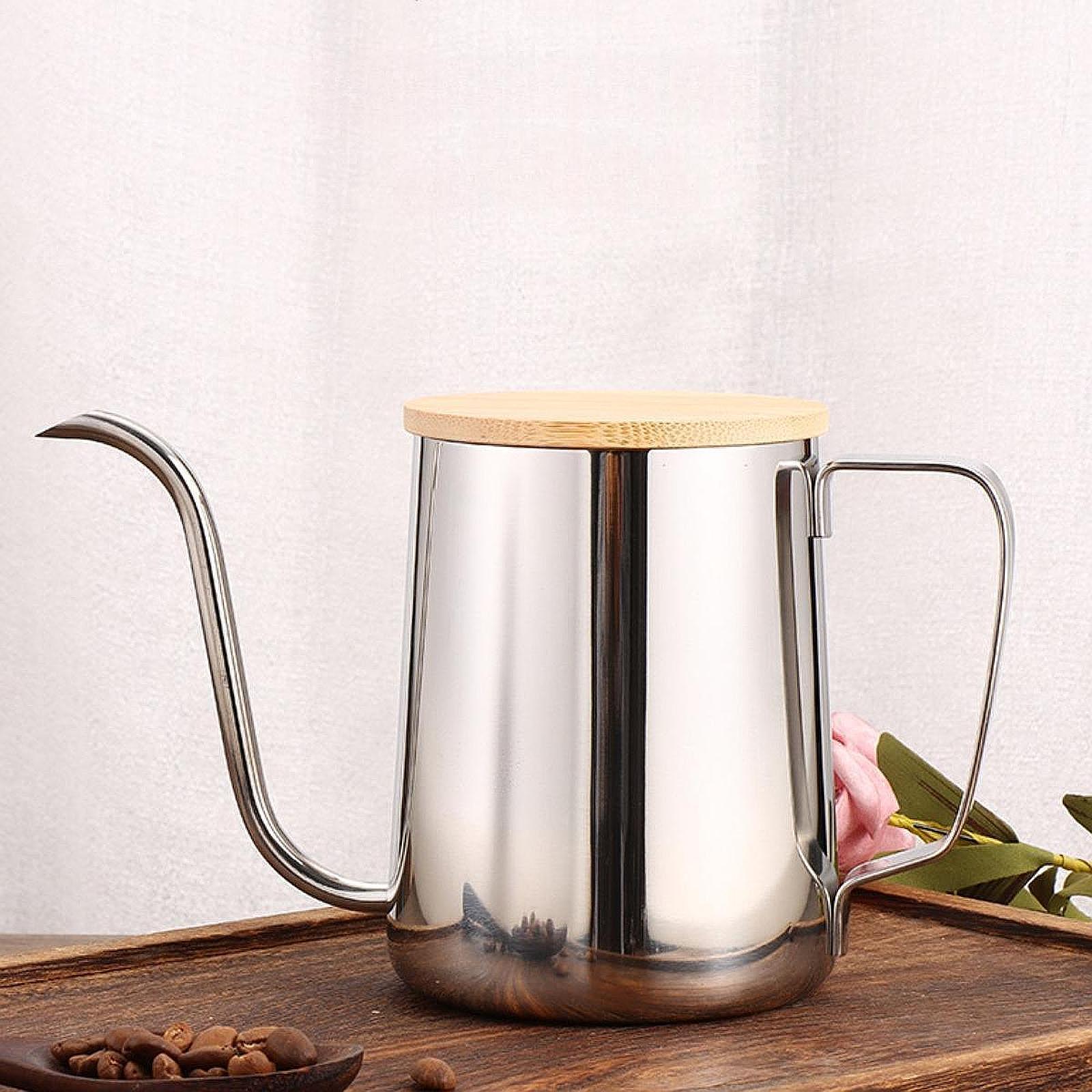 Tea And Coffee Kettle - Übergießen Sie Wasserkocher, Camping-Kaffeekanne, 600 ml,