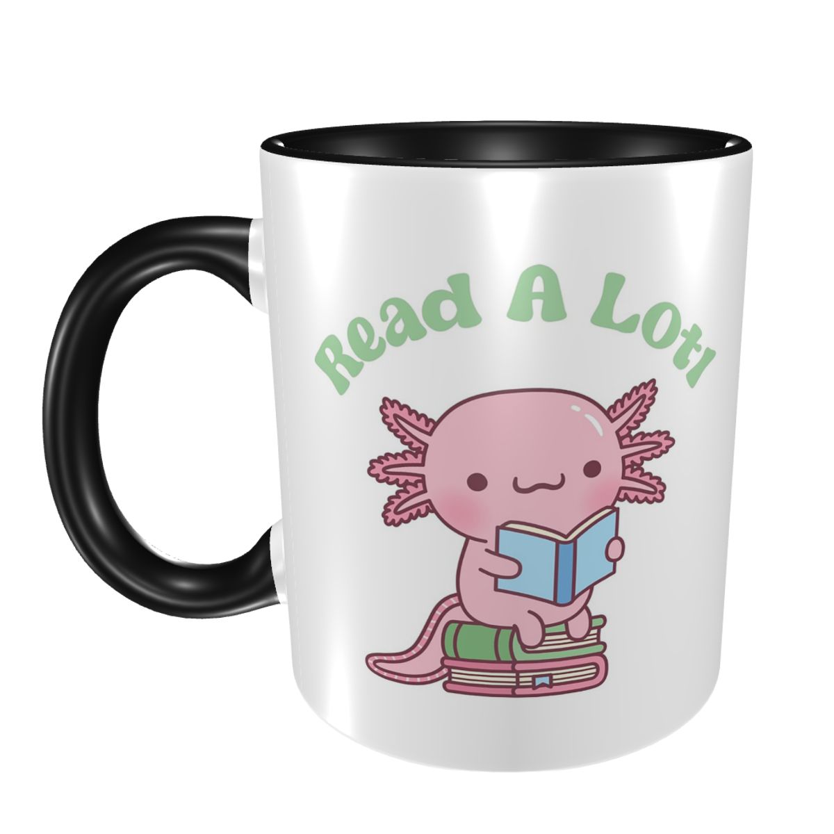 Coffee Tea Like - Niedliche Tasse für Buchliebhaber mit Axolotl-Motiv,