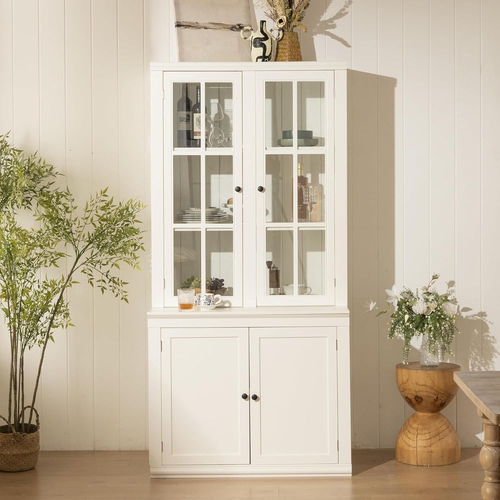 Coffee & Tea Maker Machine - 75 cm hoher weißer Vorratsschrank mit