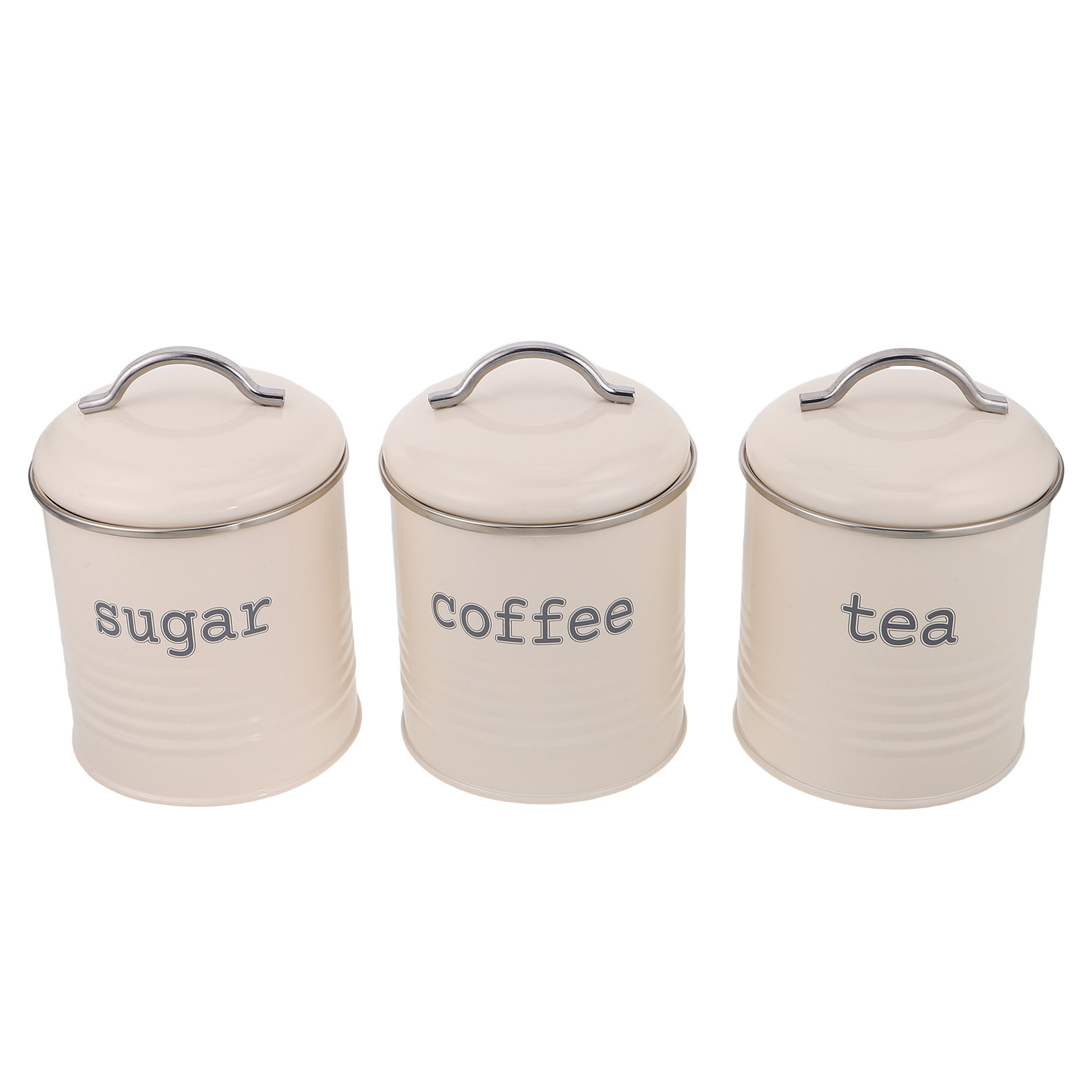 Canister Coffee Sugar Tea - 3-teiliges Versiegeltes Kaffeebohnen-Behälterset Luftdichte Tee- und