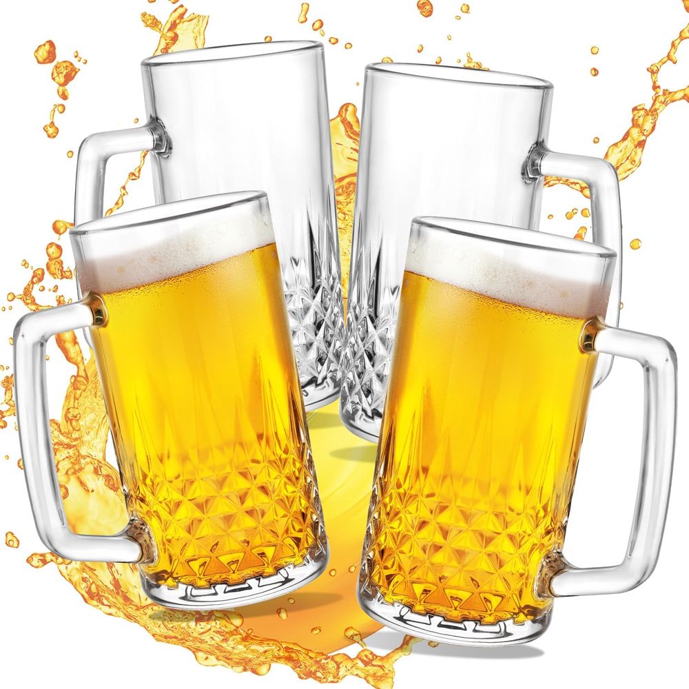 Coffee Or Tea Please - 20 oz Schwere Glasbecher-Set mit 4