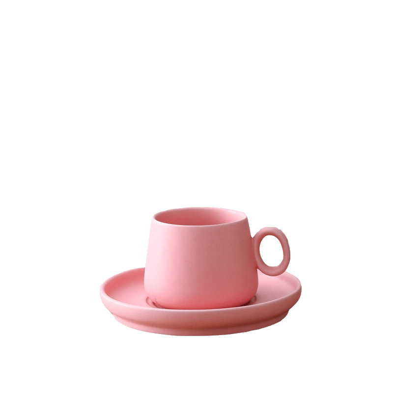 Morning Tea Coffee - INS Macaron Matte Keramik-Kaffeetasse mit Untertasse