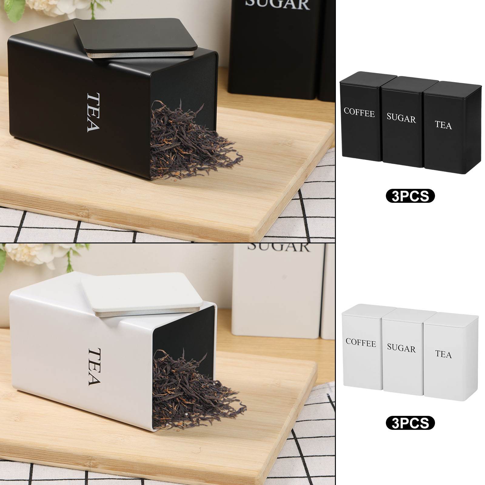 3Pcs Kaffee Bean Lagerung Kani – Canister Coffee Sugar Tea Bewertung und Preis
