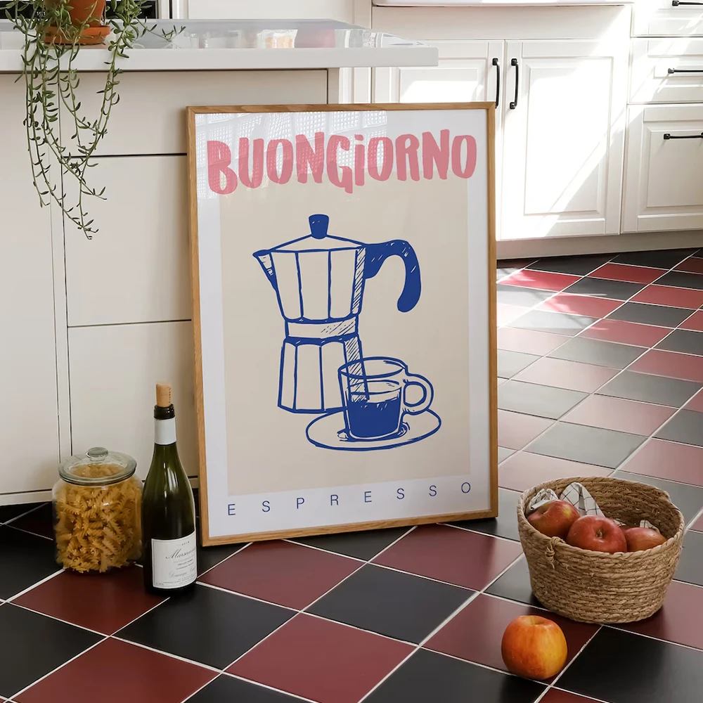 Moderne Kaffee Espresso Wand K – Coffee Tea Poster Bewertung und Preis