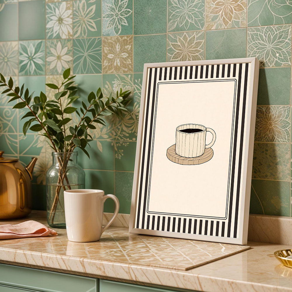1 Stück rahmenloses Poster „Co – Coffee Tea Poster Bewertung und Preis