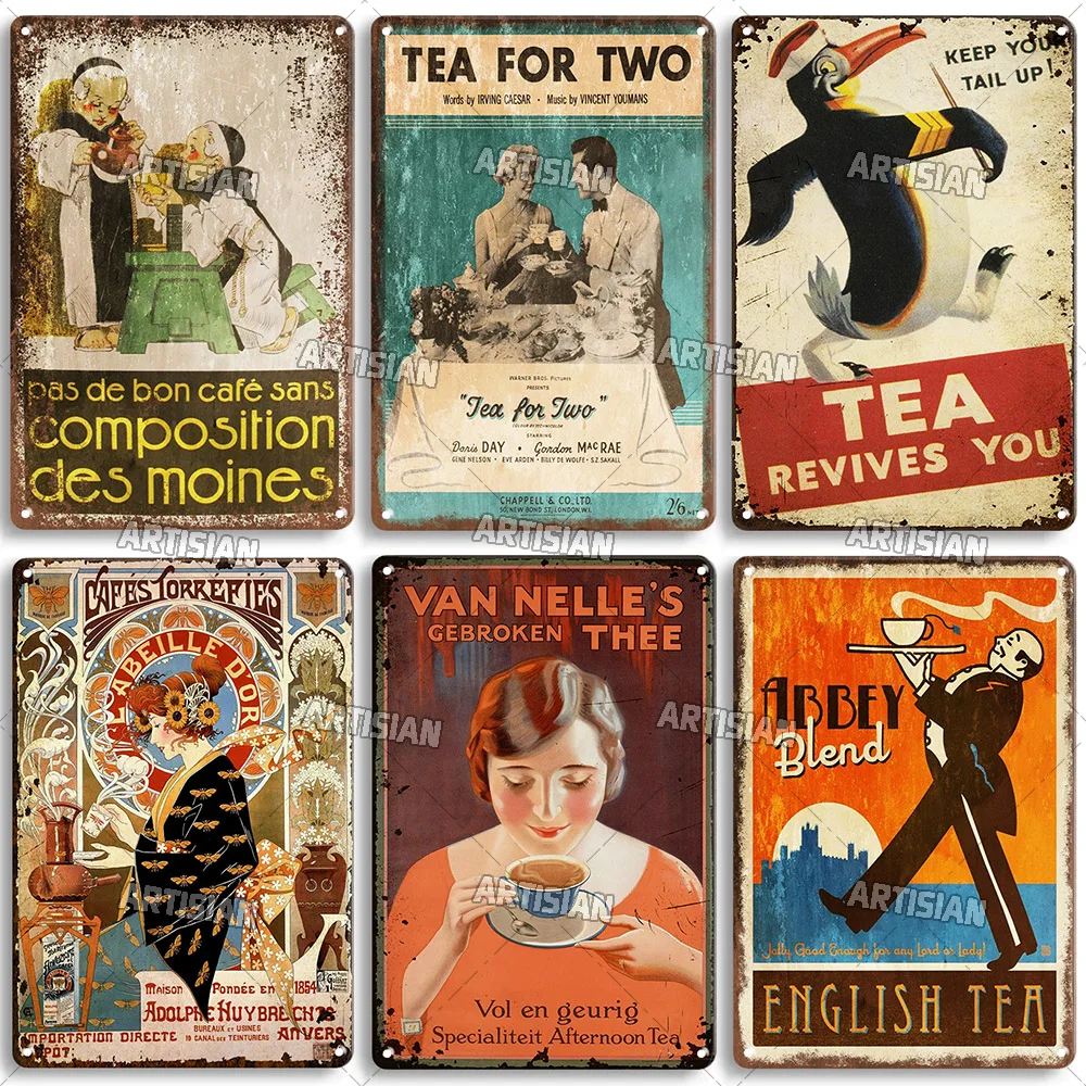 Rostiger Kaffee-Metallposter,  – Coffee And Tea Lyrics Bewertung und Preis