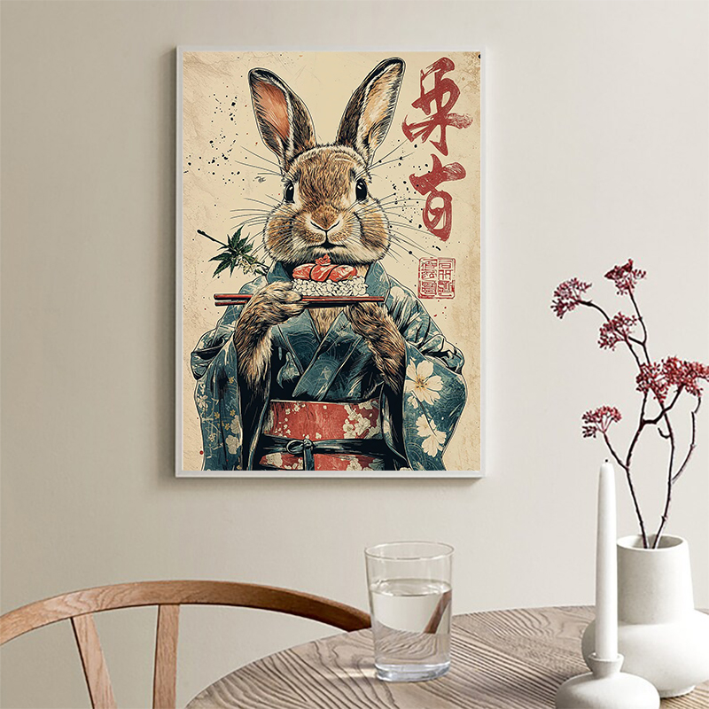 Retro japanischer Frosch trink – Coffee Tea Poster Bewertung und Preis