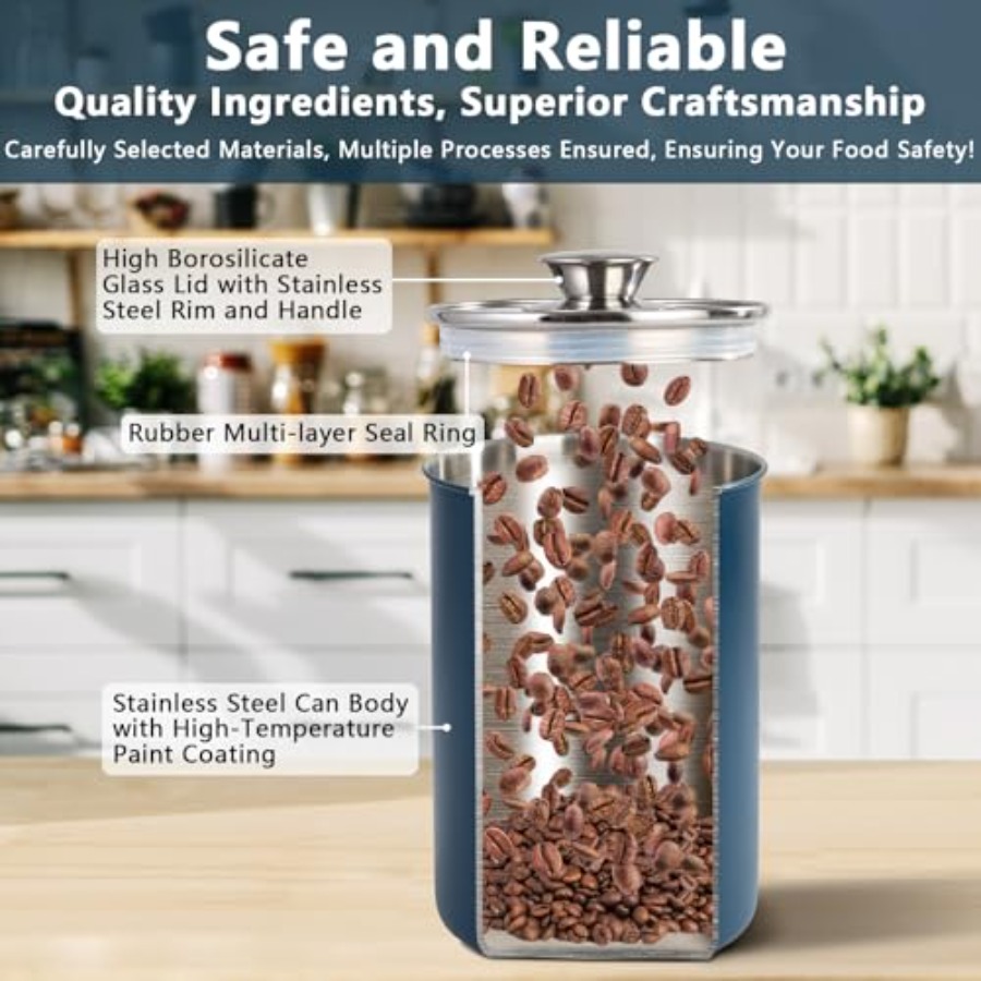 Edelstahl-Lebensmittelbehälter – Canister Coffee Sugar Tea Bewertung und Preis
