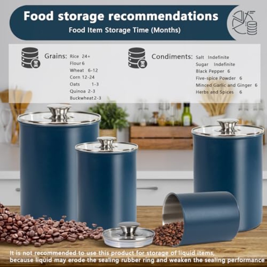 Edelstahl-Lebensmittelbehälter – Canister Coffee Sugar Tea Bewertung und Preis
