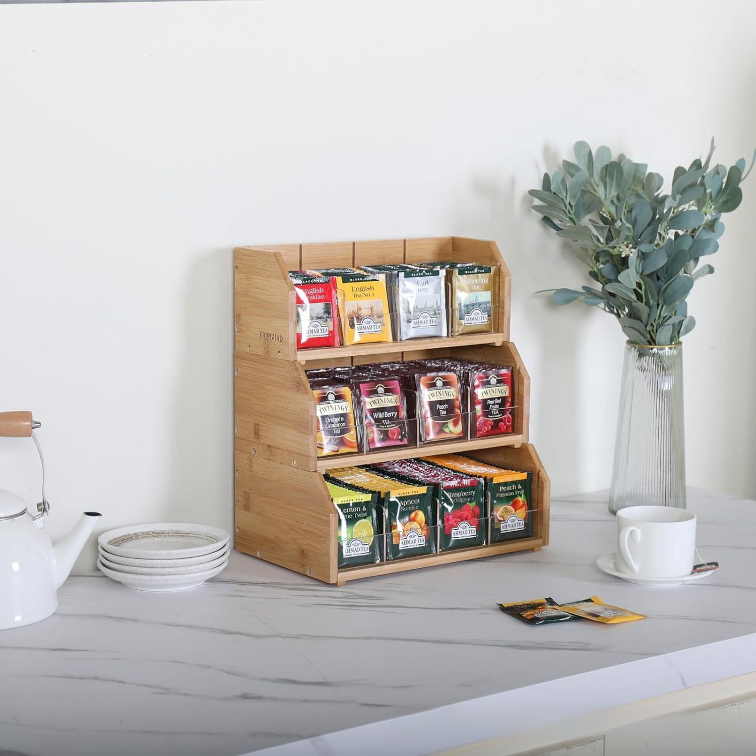 Bambus Teebeutel-Aufbewahrungs – Coffee Tea Room Bewertung und Preis