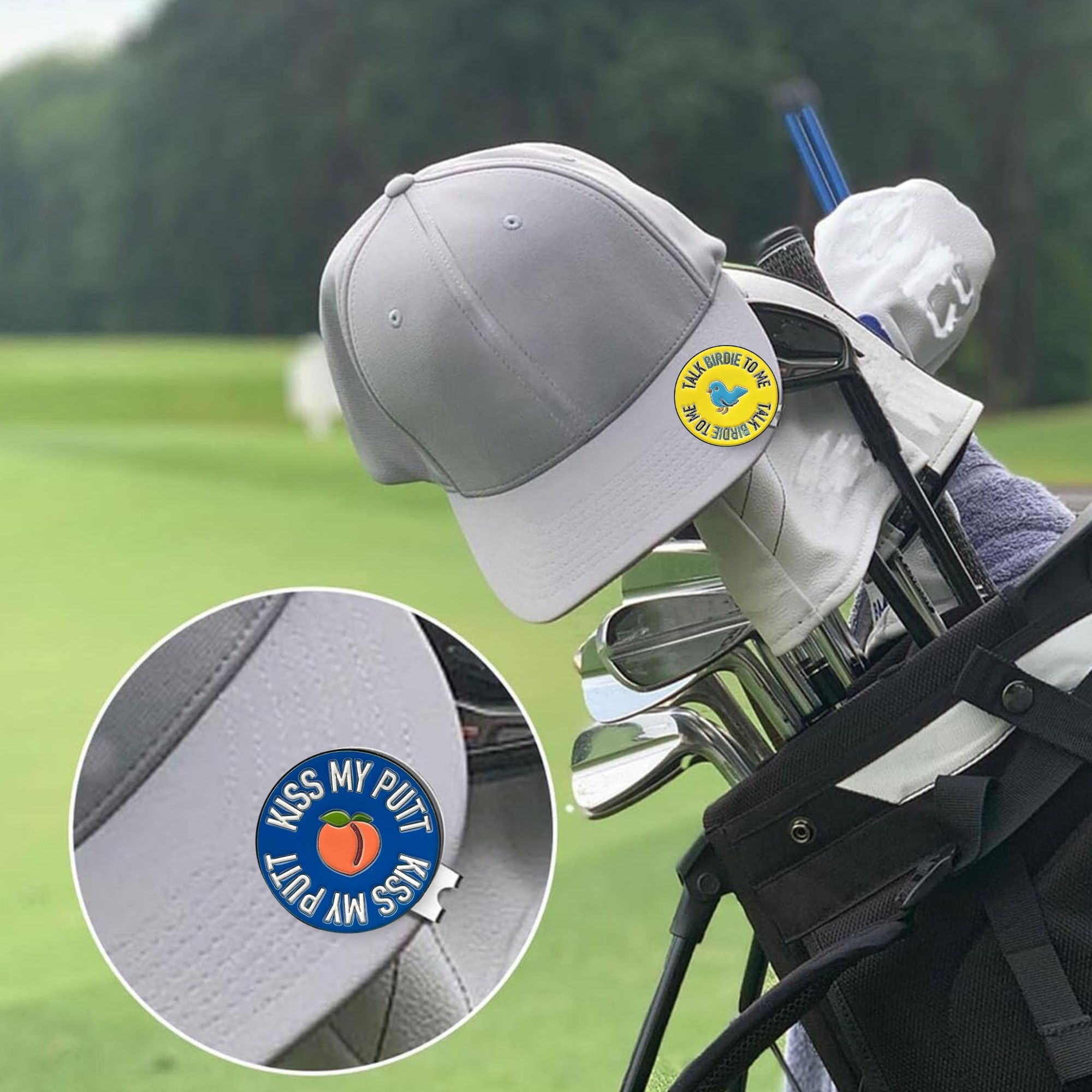 2 Golfmarker mit der Aufschrif – Coffee Tea Or Me Bewertung und Preis